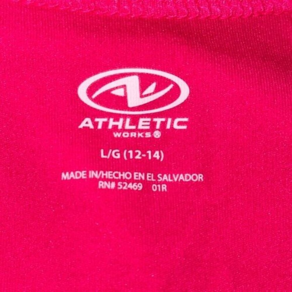 Athletic Works Womens Pink Sleeveless Tank Top L/G 12-14 Lightweight Activewear - Picture 2 of 5